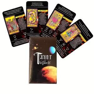 Tarot with Keywords- 78 Card Mini Deck- Great for Beginners